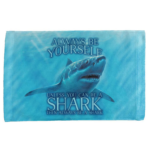 Always Be Yourself Unless Great White Shark All Over Hand Towel