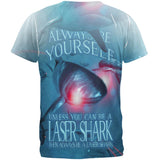 Always Be Yourself Unless Laser Shark All Over Mens T Shirt