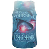 Always Be Yourself Unless Laser Shark All Over Mens Tank Top