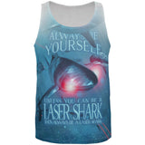 Always Be Yourself Unless Laser Shark All Over Mens Tank Top