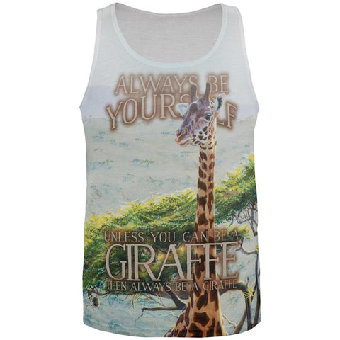 Always Be Yourself Unless Giraffe All Over Mens Tank Top