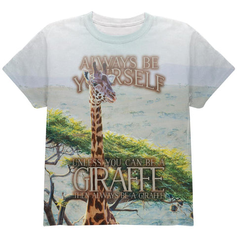 Always Be Yourself Unless Giraffe All Over Youth T Shirt