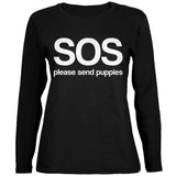 SOS Please Send Puppies Ladies' Relaxed Jersey Long-Sleeve Tee