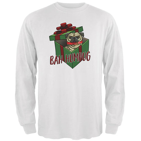 Christmas Bah Humpug Grumpy Scrooge Pug Gift Mens Long Sleeve T Shirt