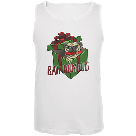 Christmas Bah Humpug Grumpy Scrooge Pug Gift Mens Tank Top