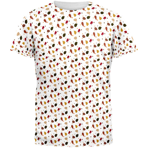 Autumn Leaves Pattern All Over Mens T Shirt  front view