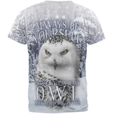 Always Be Yourself Unless Snowy Winter Owl All Over Mens T Shirt