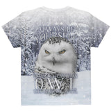 Always Be Yourself Unless Snowy Winter Owl All Over Youth T Shirt