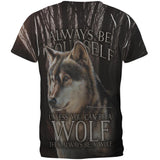Always Be Yourself Unless Timber Wolf All Over Mens T Shirt