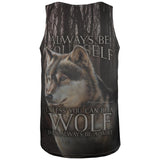 Always Be Yourself Unless Timber Wolf All Over Mens Tank Top
