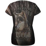 Always Be Yourself Unless Timber Wolf All Over Womens T Shirt