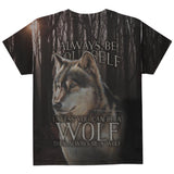 Always Be Yourself Unless Timber Wolf All Over Youth T Shirt