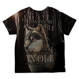 Always Be Yourself Unless Timber Wolf All Over Toddler T Shirt