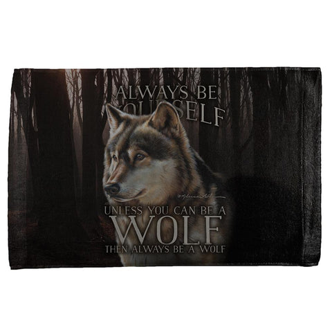 Always Be Yourself Unless Timber Wolf All Over Hand Towel