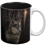 Always Be Yourself Unless Timber Wolf All Over Coffee Mug