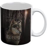 Always Be Yourself Unless Timber Wolf All Over Coffee Mug