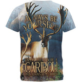 Always Be Yourself Caribou Reindeer All Over Mens T Shirt