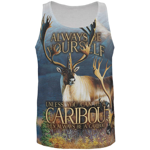 Always Be Yourself Caribou Reindeer All Over Mens Tank Top