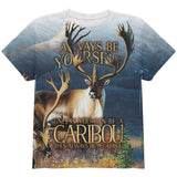 Always Be Yourself Caribou Reindeer All Over Youth T Shirt