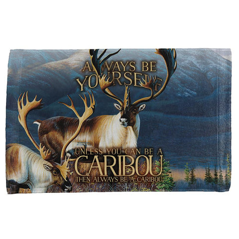 Always Be Yourself Caribou Reindeer All Over Hand Towel