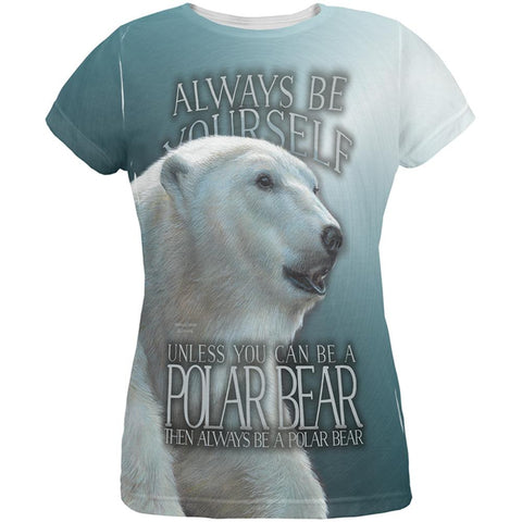 Always Be Yourself Unless Polar Bear All Over Womens T Shirt