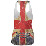 English Bulldog Union Jack Flag Live Forever All Over Womens Work Out Tank Top