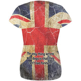English Bulldog Union Jack Flag Live Forever All Over Womens T Shirt