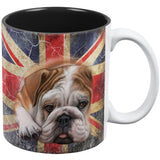 English Bulldog Union Jack Flag Live Forever All Over Coffee Mug