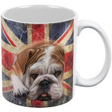 English Bulldog Union Jack Flag Live Forever All Over Coffee Mug