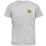 Green Dragon RAWR Pocket Pet Mens Pocket T Shirt front view