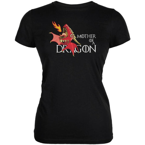 Mother of a Dragon Cute Red Fire Juniors Soft T Shirt
