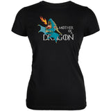 Mother of a Dragon Cute Blue Fire Juniors Soft T Shirt front view