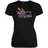Mother of a Dragon Cute Purple Fire Juniors Soft T Shirt front view