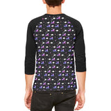 Galaxy Unicorn Pattern Mens Raglan T Shirt