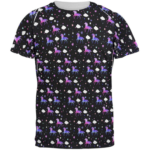 Galaxy Unicorn Pattern All Over Mens T Shirt