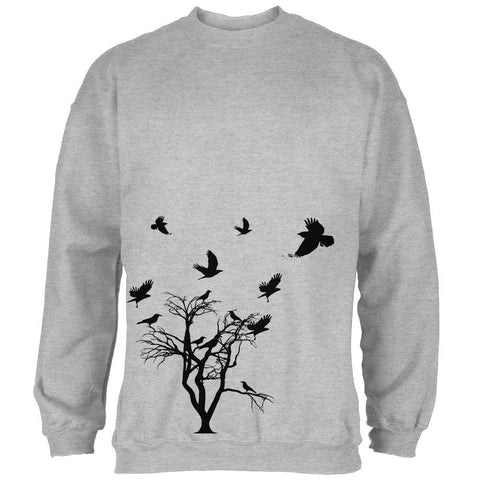 Crow Raven Flying Winter Tree Mens Sweatshirt