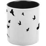 Raven Flying Winter Tree All Over Coffee Mug
