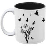 Raven Flying Winter Tree All Over Coffee Mug
