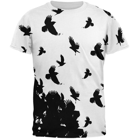 Crow Raven Flying Winter Autumn All Over Mens T Shirt