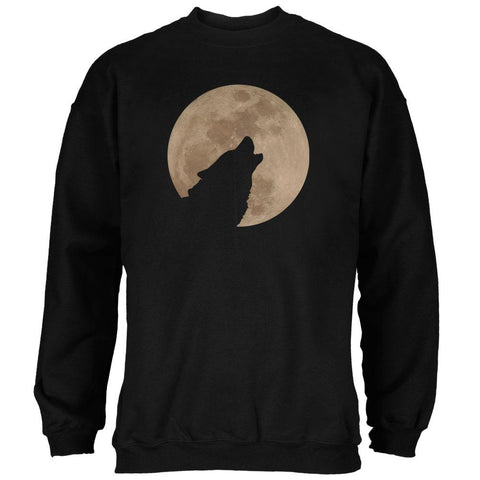 Wolf Howling Moon Silhouette Mens Sweatshirt