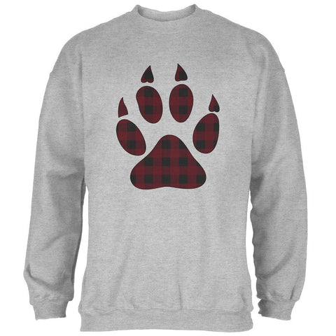 Autumn Buffalo Plaid Bear Claw Paw Mens Sweatshirt