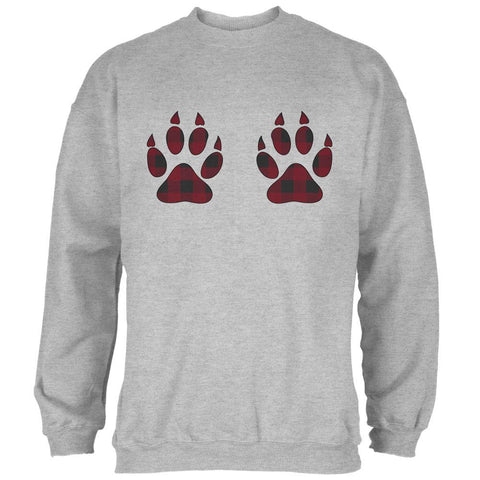 Plaid Bear Paw Boobs Mens Sweatshirt