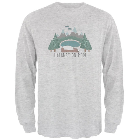 Autumn Bear Hibernation Mode Mens Long Sleeve T Shirt