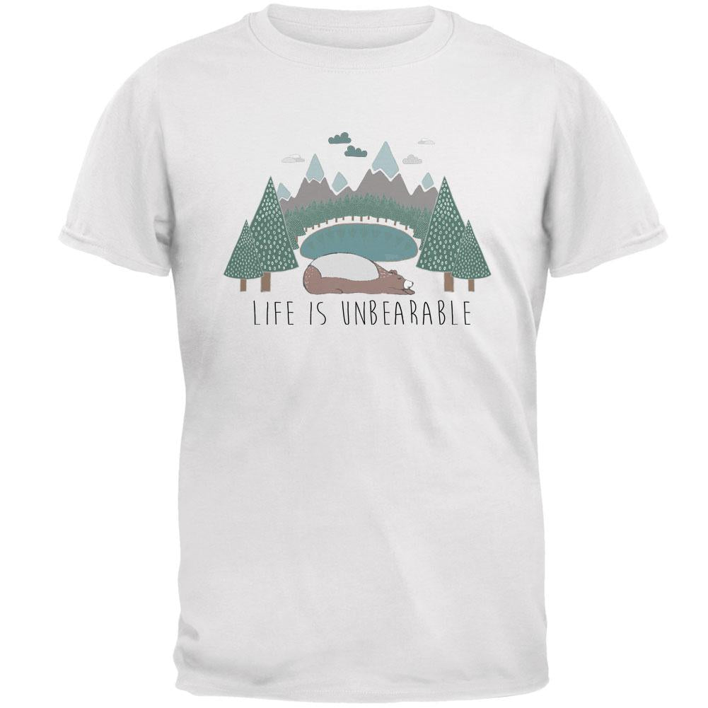 : This Is Unbearable Funny Bear Pun T-Shirt : Clothing