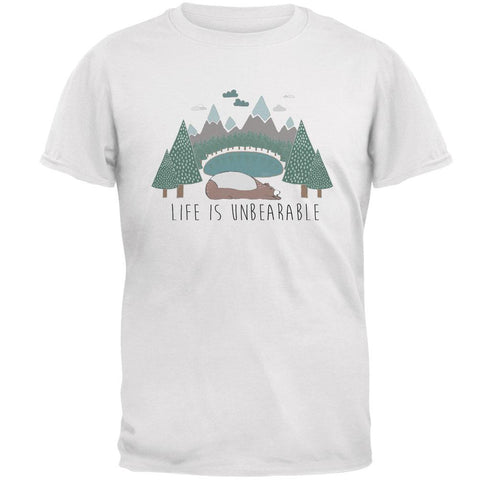 Autumn Life is Unbearable Bear Pun Mens T Shirt