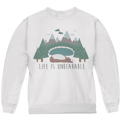 Autumn Life is Unbearable Bear Pun Youth Sweatshirt