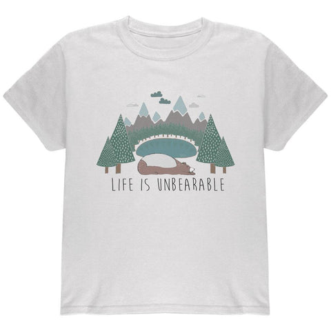 Autumn Life is Unbearable Bear Pun Youth T Shirt