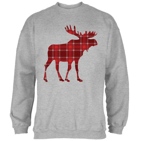 Autumn Plaid Moose Mens Sweatshirt
