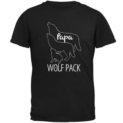 Wolf Pack Papa Dad Father Mens T Shirt
