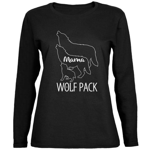 Wolf Pack Mama Mom Mother Ladies' Relaxed Jersey Long-Sleeve Tee